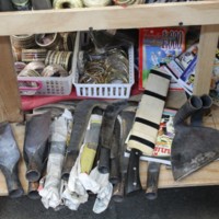 Gardening tools and Hmong knives