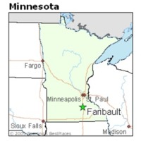 Map of Faribault, Minnesota