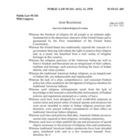 American Indian Religious Freedom Act
