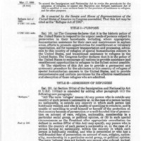 United States Refugee Act of 1980