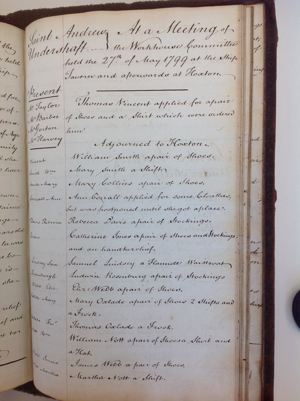St Andrew Undershaft - Workhouse Minute Book 1780-1801 p229 image 1 St Andrew Undershaft - Workhouse Minute Book 1780-1801 p229 image 1