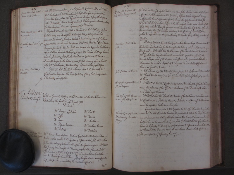 St Andrew Undershaft - Workhouse Minute Book 1732-1748 p48-49 image 1 St Andrew Undershaft - Workhouse Minute Book 1732-1748 p48-49 image 1