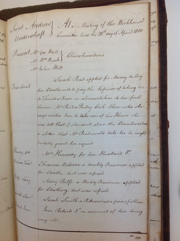 St Andrew Undershaft - Workhouse Minute Book 1780-1801 p251 image 1 St Andrew Undershaft - Workhouse Minute Book 1780-1801 p251 image 1