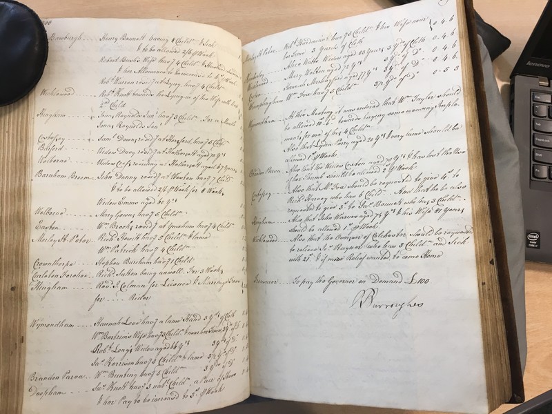 Forehoe Hundred - House of Industry Minute Book 1807-1809 p308-309 image 1 Forehoe Hundred - House of Industry Minute Book 1807-1809 p308-309 image 1