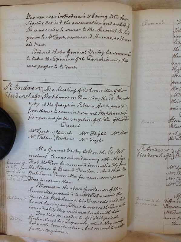St Andrew Undershaft - Workhouse Minute Book 1780-1801 p94 image 1