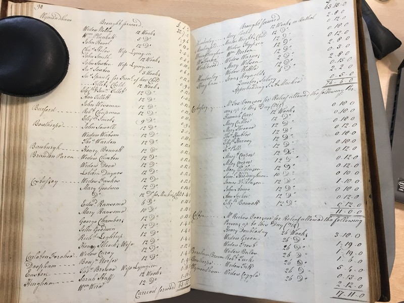 Forehoe Hundred - House of Industry Minute Book 1807-1809 p98-99 image 1