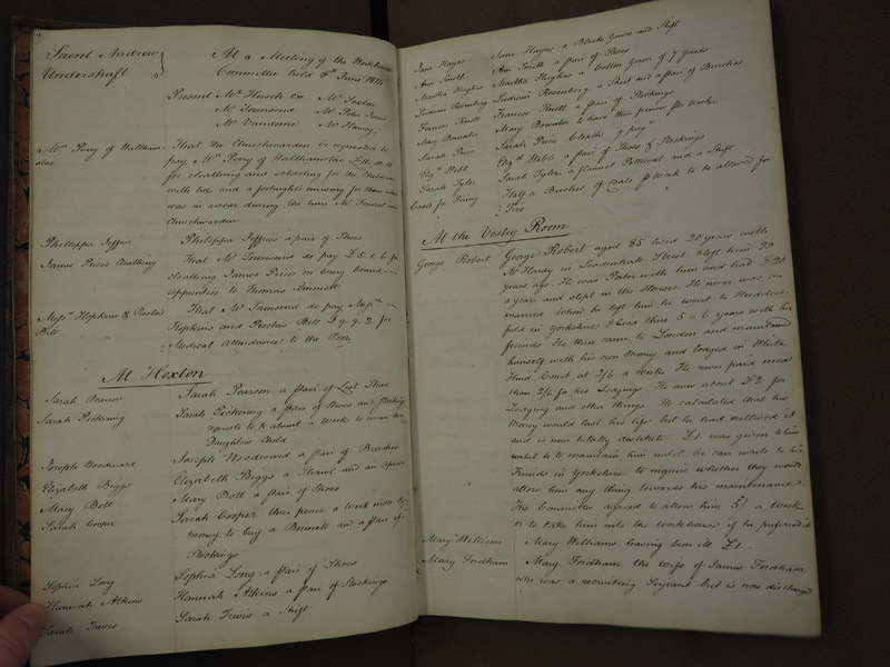 St Andrew Undershaft - Workhouse Minute Book 1814-1822 p2-3 image 1