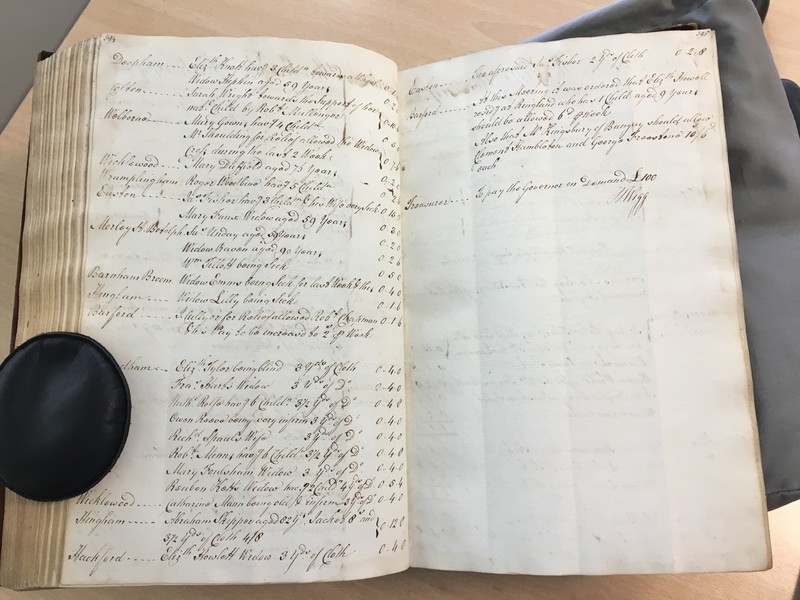 Forehoe Hundred - House of Industry Minute Book 1805-1807 p394-395 image 1 Forehoe Hundred - House of Industry Minute Book 1805-1807 p394-395 image 1