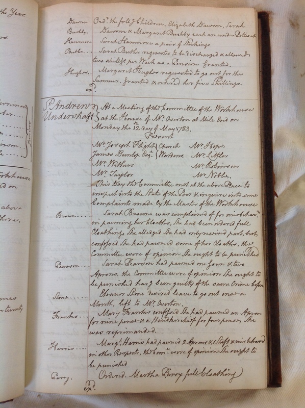 St Andrew Undershaft - Workhouse Minute Book 1780-1801 p47 image 1 St Andrew Undershaft - Workhouse Minute Book 1780-1801 p47 image 1
