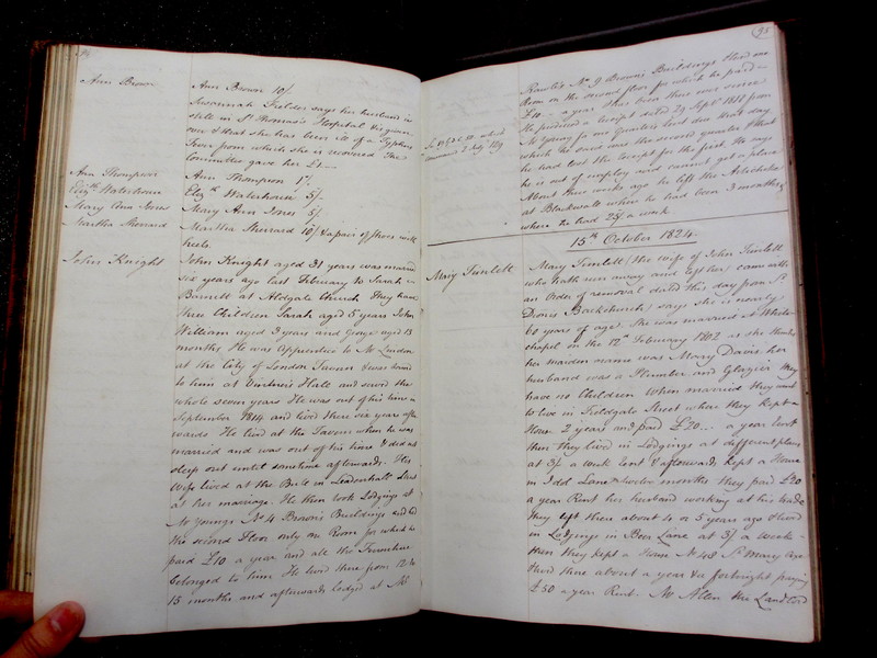 St Andrew Undershaft - Workhouse Minute Book 1822-1828 p94-95 image 1