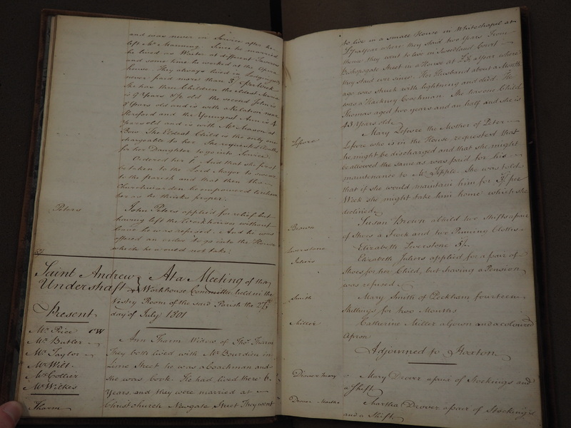 St Andrew Undershaft - Workhouse Minute Book 1801-1814 p3 image 1 St Andrew Undershaft - Workhouse Minute Book 1801-1814 p3 image 1
