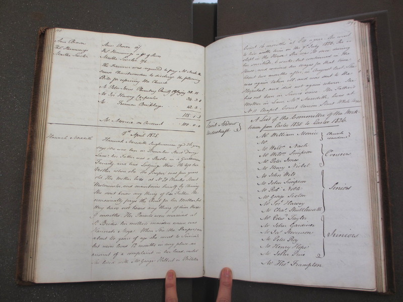 St Andrew Undershaft - Workhouse Minute Book 1822-1828 p108-109 image 1 St Andrew Undershaft - Workhouse Minute Book 1822-1828 p108-109 image 1