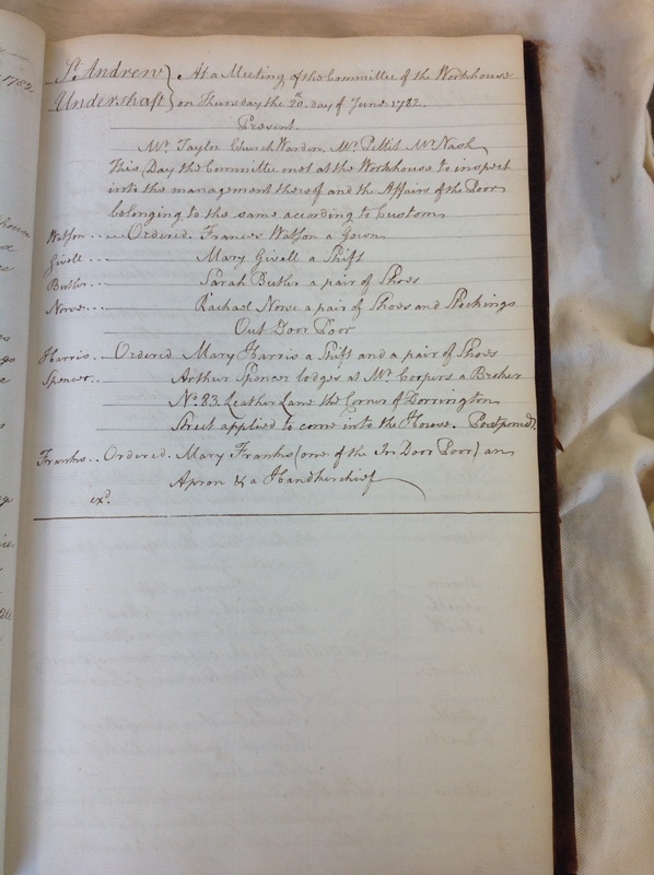 St Andrew Undershaft - Workhouse Minute Book 1780-1801 p37 image 1
