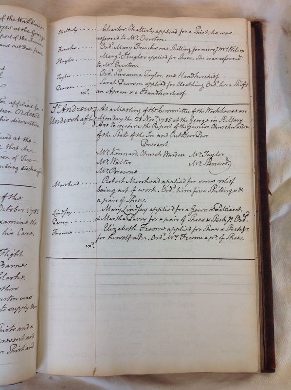 St Andrew Undershaft - Workhouse Minute Book 1780-1801 p71 image 1 St Andrew Undershaft - Workhouse Minute Book 1780-1801 p71 image 1