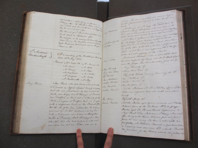 St Andrew Undershaft - Workhouse Minute Book 1822-1828 p114-115 image 1 St Andrew Undershaft - Workhouse Minute Book 1822-1828 p114-115 image 1