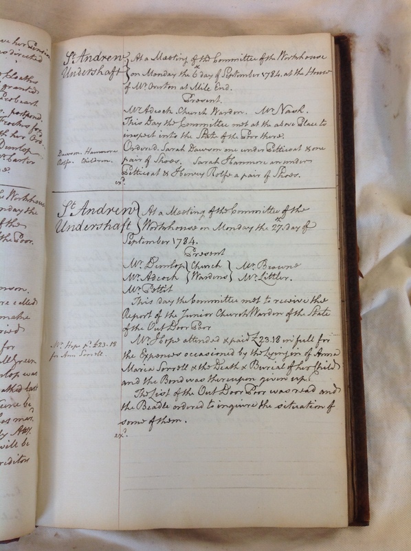 St Andrew Undershaft - Workhouse Minute Book 1780-1801 p59 image 1