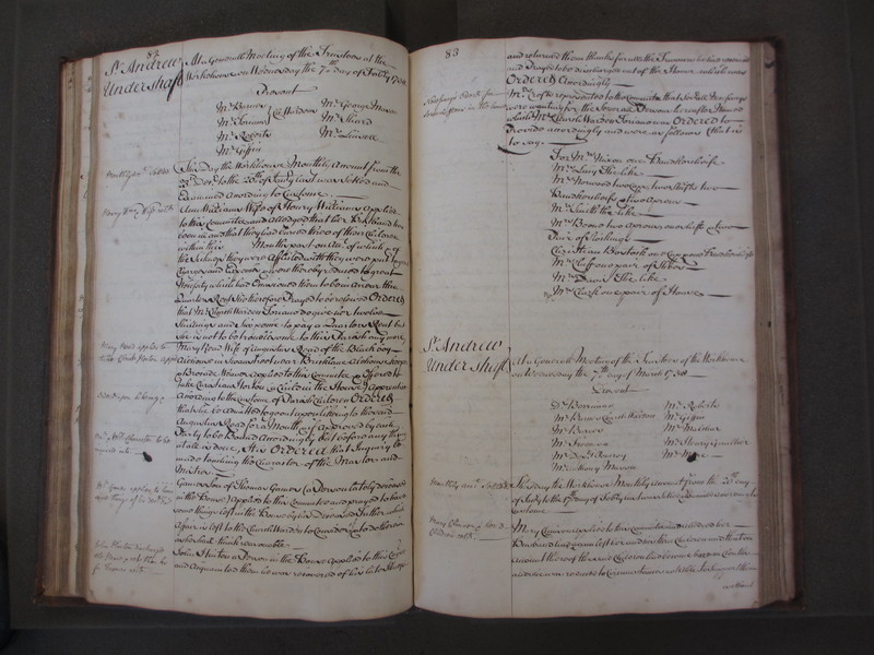 St Andrew Undershaft - Workhouse Minute Book 1732-1748 p82-83 image 1 St Andrew Undershaft - Workhouse Minute Book 1732-1748 p82-83 image 1
