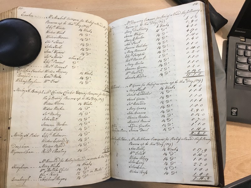 Forehoe Hundred - House of Industry Minute Book 1807-1809 p530-531 image 1 Forehoe Hundred - House of Industry Minute Book 1807-1809 p530-531 image 1