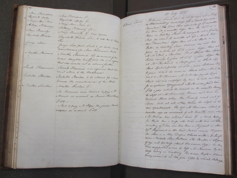 St Andrew Undershaft - Workhouse Minute Book 1822-1828 p120-121 image 1 St Andrew Undershaft - Workhouse Minute Book 1822-1828 p120-121 image 1