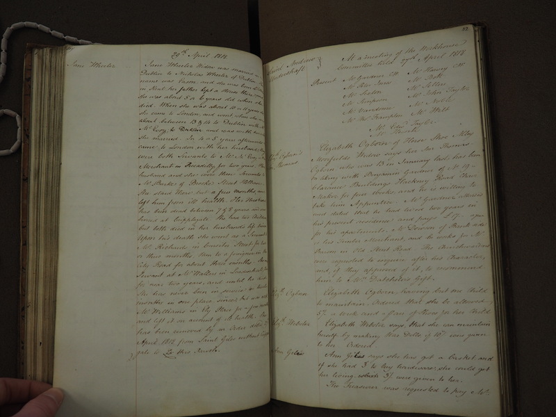 St Andrew Undershaft - Workhouse Minute Book 1814-1822 p111-112 image 1