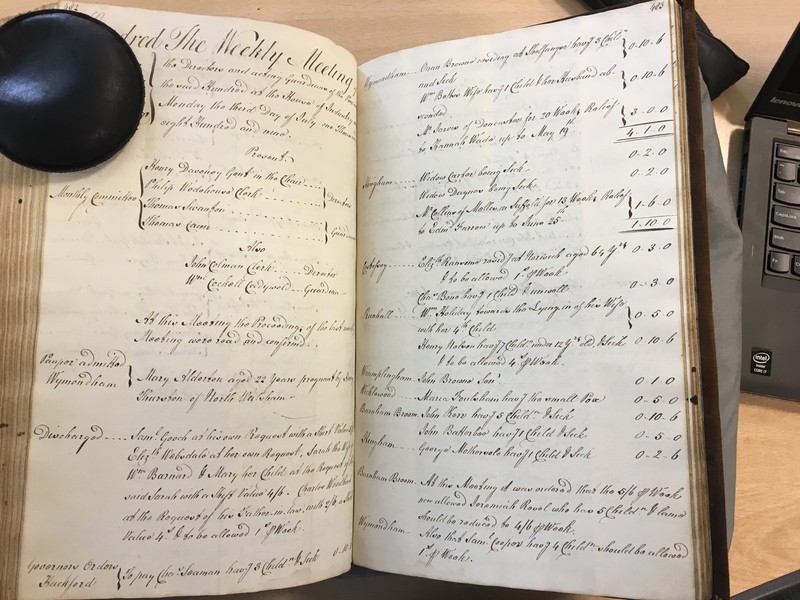 Forehoe Hundred - House of Industry Minute Book 1807-1809 p482-483 image 1 Forehoe Hundred - House of Industry Minute Book 1807-1809 p482-483 image 1