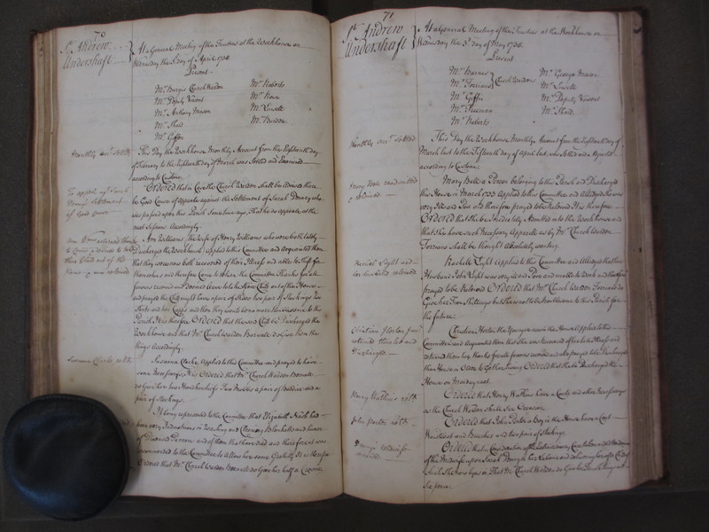 St Andrew Undershaft - Workhouse Minute Book 1732-1748 p70-71 image 1 St Andrew Undershaft - Workhouse Minute Book 1732-1748 p70-71 image 1