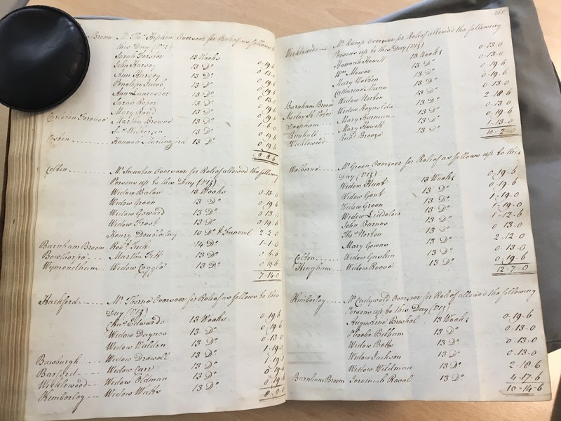 Forehoe Hundred - House of Industry Minute Book 1805-1807 p264-265 image 1