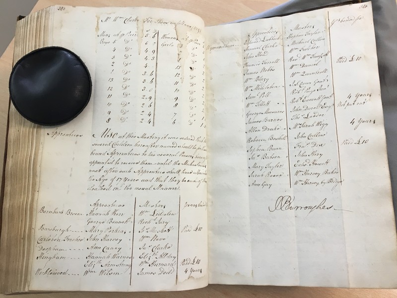 Forehoe Hundred - House of Industry Minute Book 1805-1807 p380-381 image 1 Forehoe Hundred - House of Industry Minute Book 1805-1807 p380-381 image 1