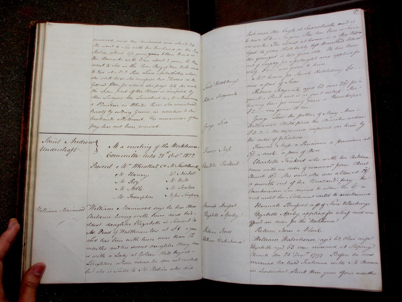 St Andrew Undershaft - Workhouse Minute Book 1822-1828 p20-21 image 1 St Andrew Undershaft - Workhouse Minute Book 1822-1828 p20-21 image 1