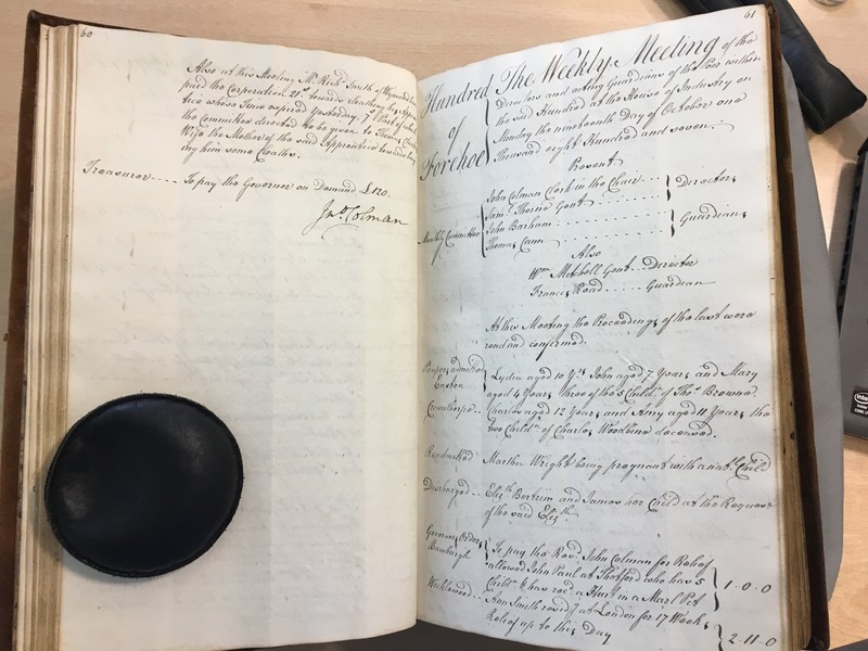 Forehoe Hundred - House of Industry Minute Book 1807-1809 p60-61 image 1 Forehoe Hundred - House of Industry Minute Book 1807-1809 p60-61 image 1
