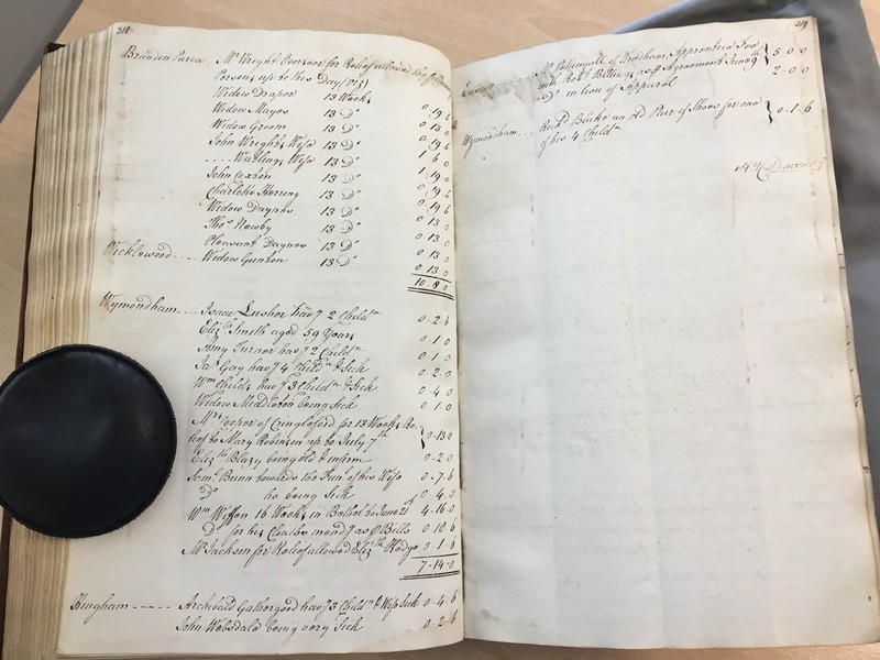Forehoe Hundred - House of Industry Minute Book 1805-1807 p318-319 image 1 Forehoe Hundred - House of Industry Minute Book 1805-1807 p318-319 image 1