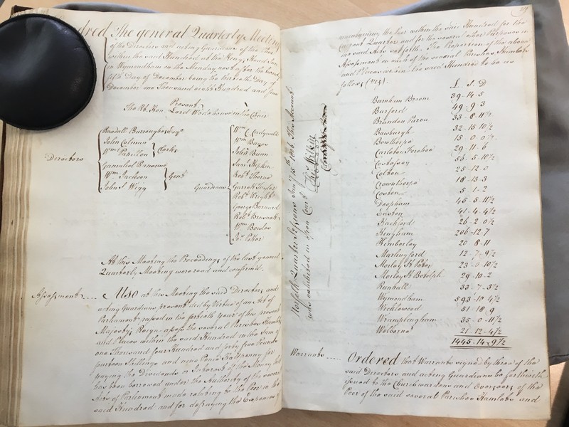 Forehoe Hundred - House of Industry Minute Book 1805-1807 p218-219 image 1