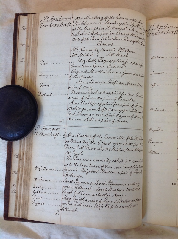 St Andrew Undershaft - Workhouse Minute Book 1780-1801 p82 image 1