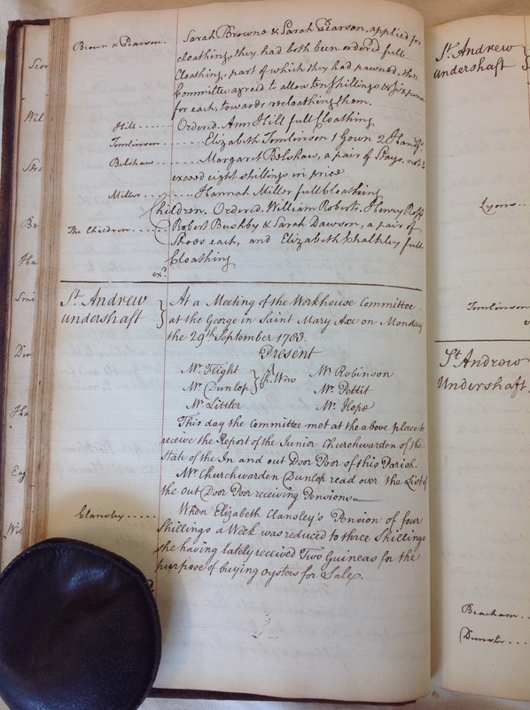St Andrew Undershaft - Workhouse Minute Book 1780-1801 p50 image 1