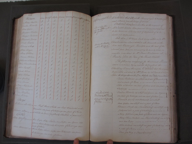 St Andrew Undershaft - Workhouse Minute Book 1748-1780 p126-127 image 1