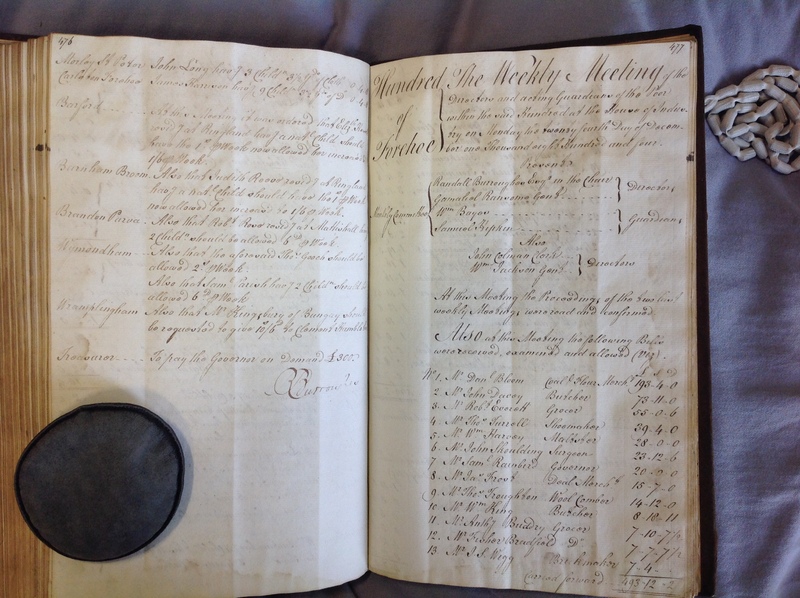 Forehoe Hundred - House of Industry Minute Book 1802-1805 p476-477 image 1 Forehoe Hundred - House of Industry Minute Book 1802-1805 p476-477 image 1