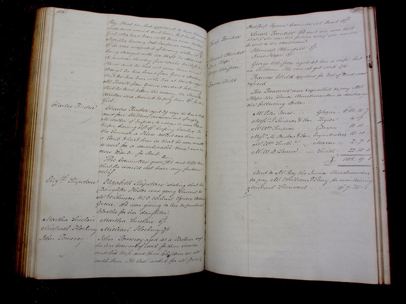 St Andrew Undershaft - Workhouse Minute Book 1822-1828 p184-185 image 1