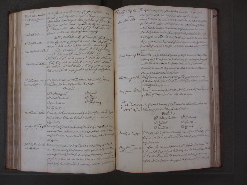 St Andrew Undershaft - Workhouse Minute Book 1732-1748 p116-117 image 1 St Andrew Undershaft - Workhouse Minute Book 1732-1748 p116-117 image 1