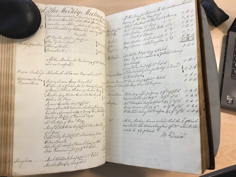 Forehoe Hundred - House of Industry Minute Book 1807-1809 p164-165 image 1 Forehoe Hundred - House of Industry Minute Book 1807-1809 p164-165 image 1