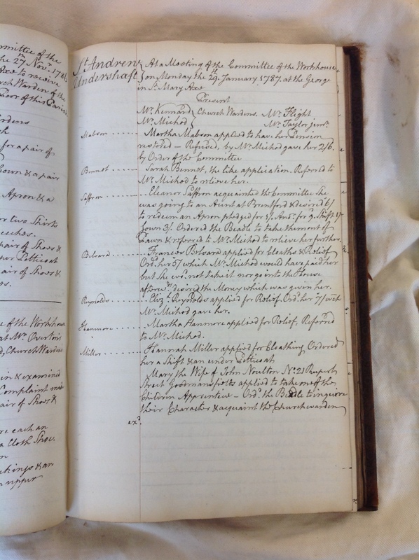St Andrew Undershaft - Workhouse Minute Book 1780-1801 p83 image 1 St Andrew Undershaft - Workhouse Minute Book 1780-1801 p83 image 1