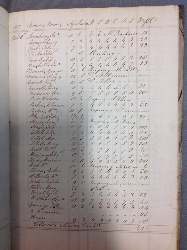 Forehoe Hundred - House of Industry Spinning Book 1805-1809 p138 image 1