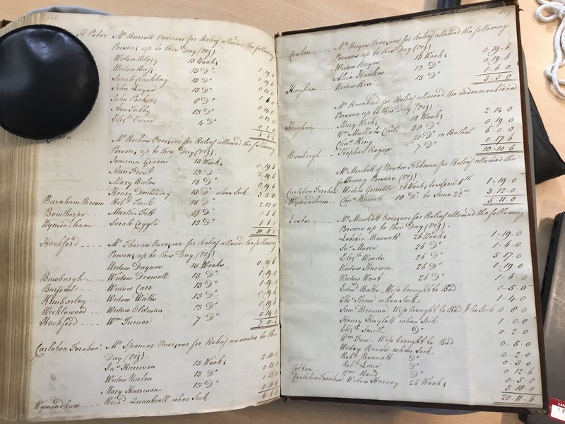 Forehoe Hundred - House of Industry Minute Book 1805-1807 p548-549 image 1