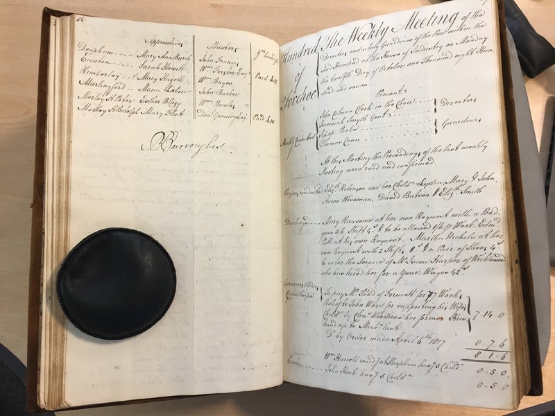 Forehoe Hundred - House of Industry Minute Book 1807-1809 p56-57 image 1 Forehoe Hundred - House of Industry Minute Book 1807-1809 p56-57 image 1