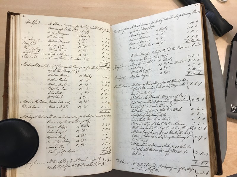 Forehoe Hundred - House of Industry Minute Book 1807-1809 p42-43 image 1 Forehoe Hundred - House of Industry Minute Book 1807-1809 p42-43 image 1