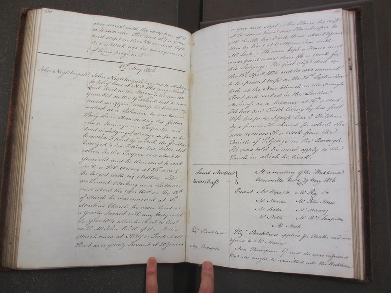 St Andrew Undershaft - Workhouse Minute Book 1822-1828 p150-151 image 1 St Andrew Undershaft - Workhouse Minute Book 1822-1828 p150-151 image 1