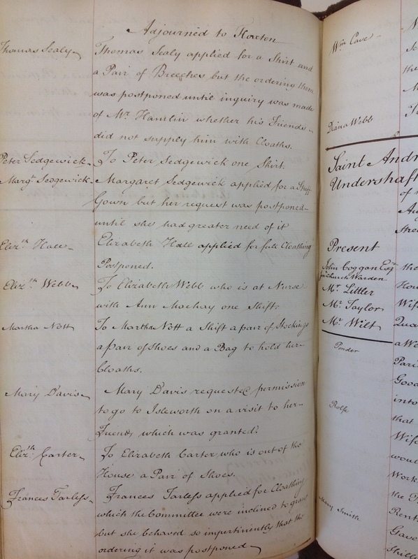 St Andrew Undershaft - Workhouse Minute Book 1780-1801 p196 image 1 St Andrew Undershaft - Workhouse Minute Book 1780-1801 p196 image 1