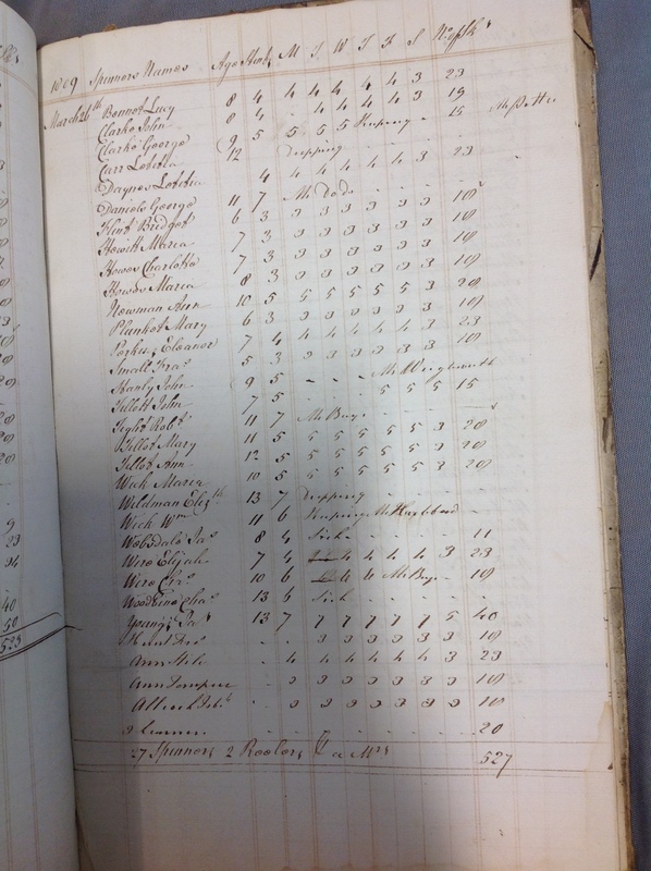 Forehoe Hundred - House of Industry Spinning Book 1805-1809 p210 image 1