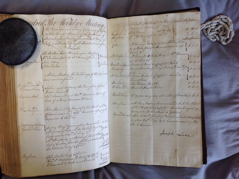 Forehoe Hundred - House of Industry Minute Book 1802-1805 p390-391 image 1 Forehoe Hundred - House of Industry Minute Book 1802-1805 p390-391 image 1