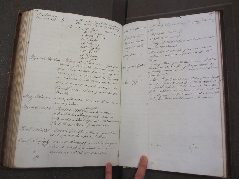 St Andrew Undershaft - Workhouse Minute Book 1822-1828 p218-219 image 1