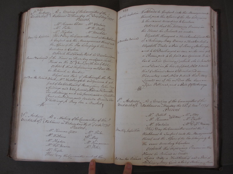St Andrew Undershaft - Workhouse Minute Book 1748-1780 p232-233 image 1 St Andrew Undershaft - Workhouse Minute Book 1748-1780 p232-233 image 1